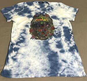 Obey N°89 Mens Large Blue Tie Dye Black Panther Snake Rose Space Graphic Tee